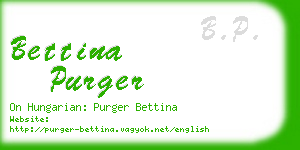 bettina purger business card